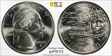 2023-P 25C Edith Kanaka'ole MS65