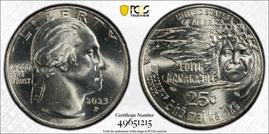 2023-P 25C Edith Kanaka'ole MS65