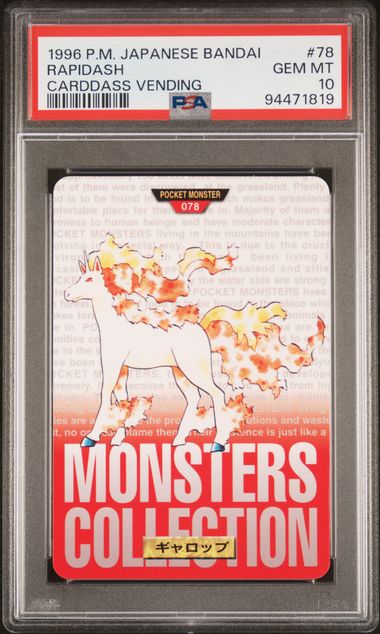 Rapidash card PSA 10, cert 94471819