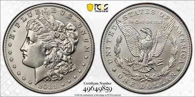 2021-D $1 Morgan Dollar 100th Anniversary MS69