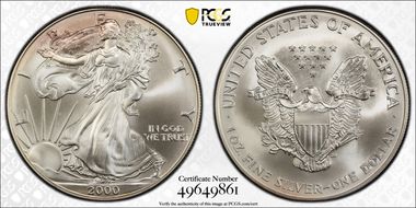 2000 $1 Millennium Set MS69