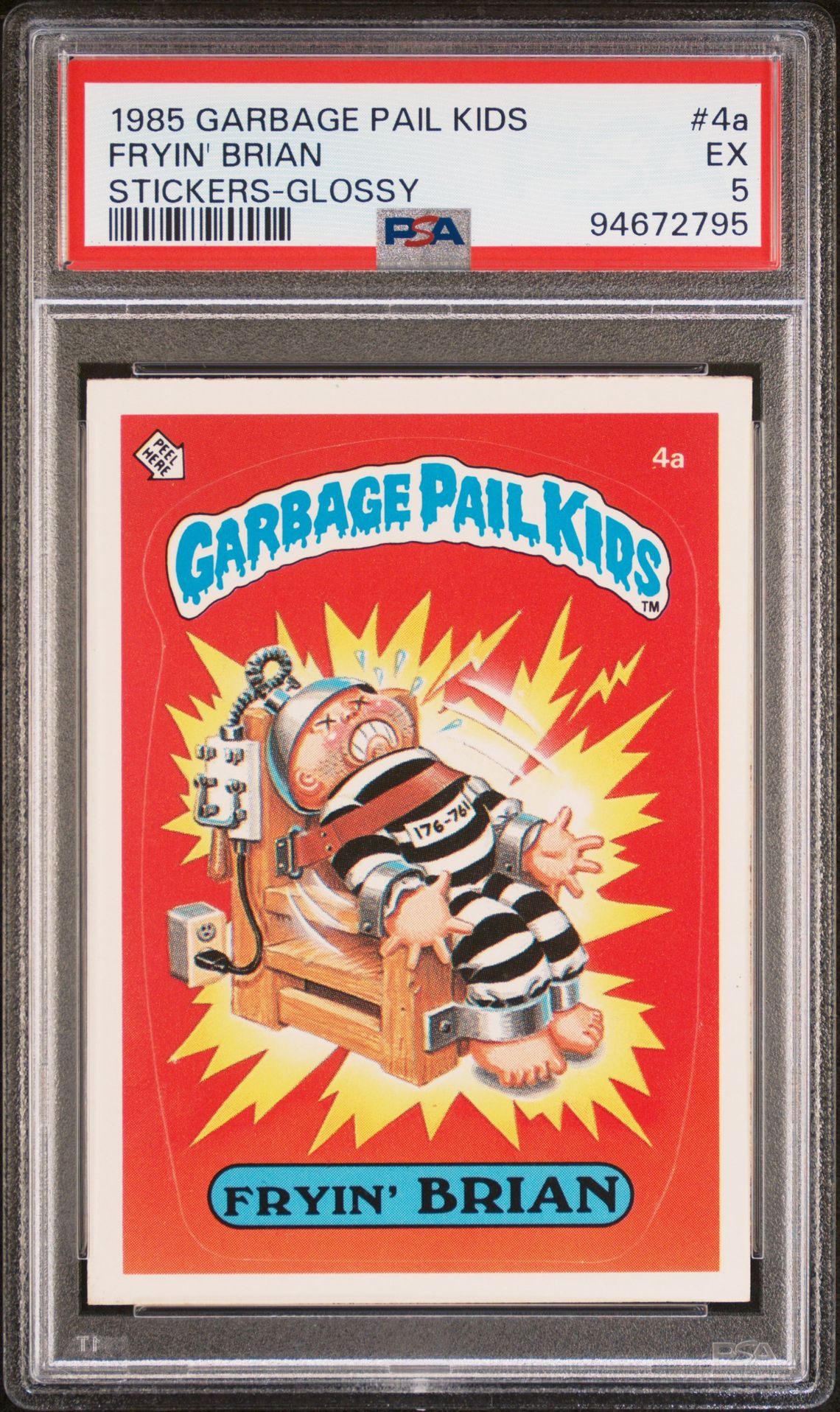 1985 Topps Garbage Pail Kids #4A Fryin' Brian front