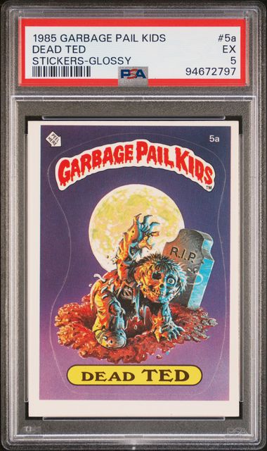 1985 Topps Garbage Pail Kids Series 1 Checklist #5A Dead Ted front