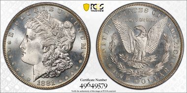 1881-S $1 MS68