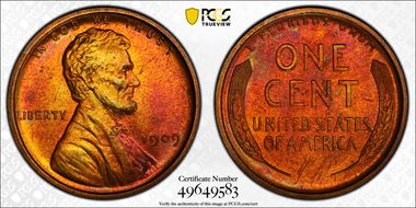 1909 1C Lincoln PR66+ RD