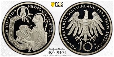 1998-A 10 Mk Von Bingen PR68DCAM