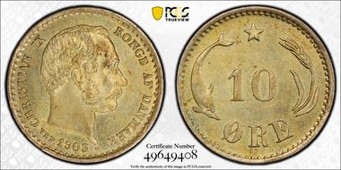 1903-VBP 10 Øre MS63