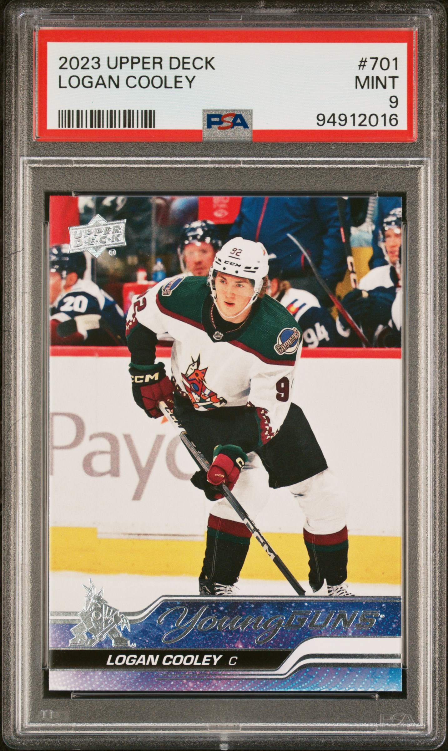 2023 Upper Deck Logan Cooley #701 Mint 9 front