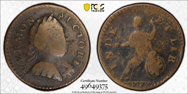 1788 VT 1/2P Bust Right, RR-17 VF20BN
