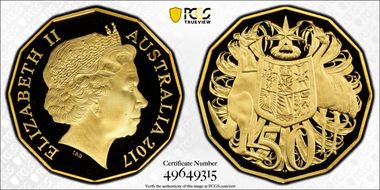 2017 50C Gold PR70DCAM