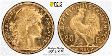 1903 20 Fr Gad-1064 F-534 MS64