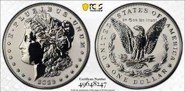 2023-S $1 Morgan Dollar Rev PR Two-Coin Reverse Proof Set PR69