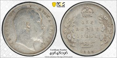 1904(C) Rupee SW-7.23 Prid-190 VF30