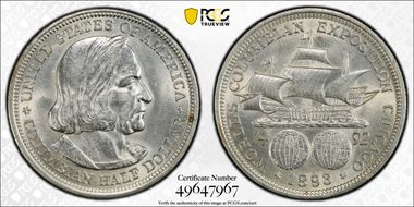 1893 50C Columbian N1