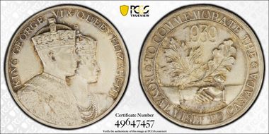 1939 Medal Royal Visit to Canada Matte Ag SP65