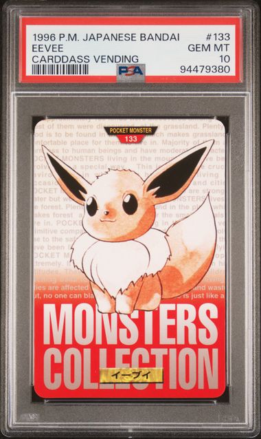 Eevee card PSA 10, cert 94479380