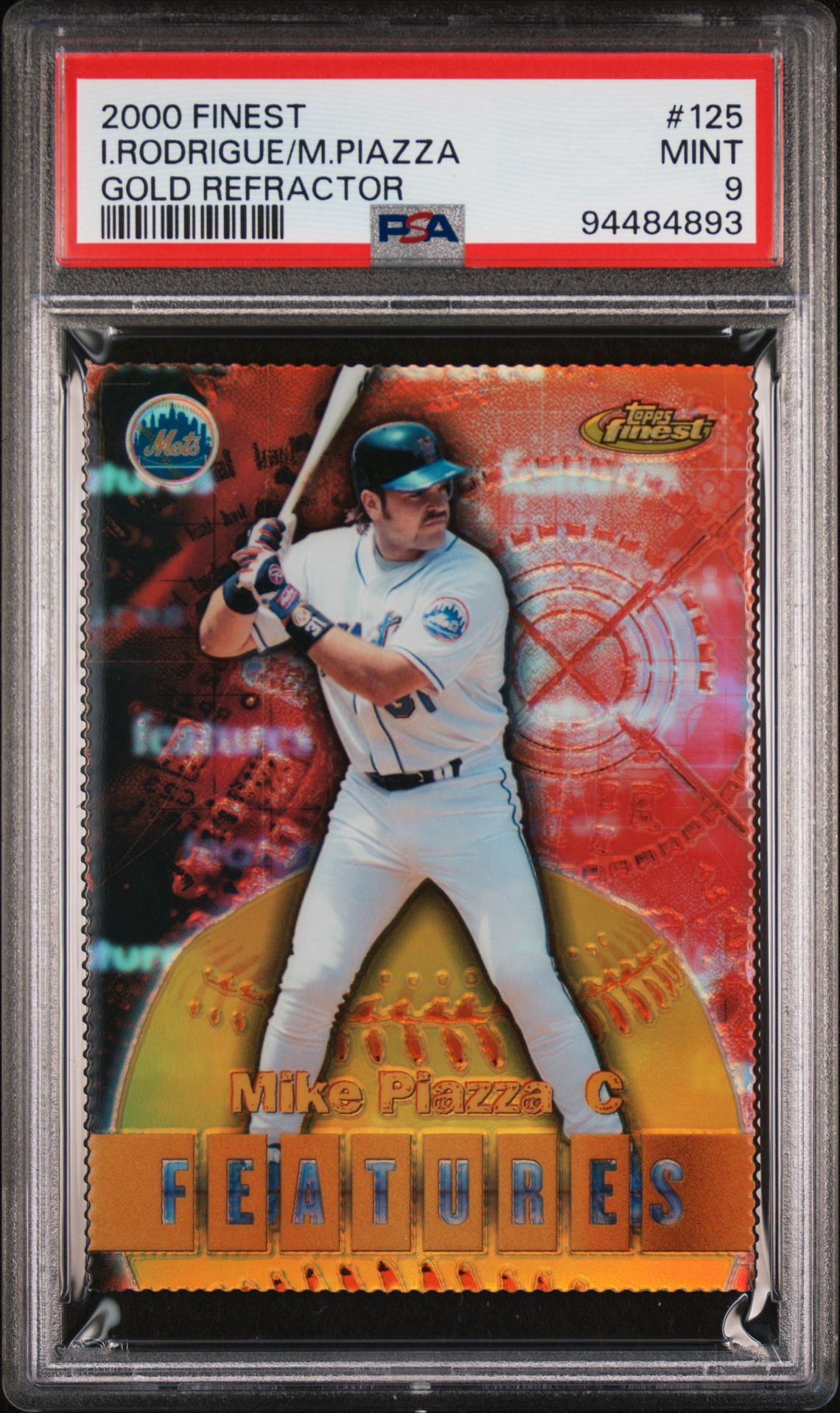 2000 Topps Topps Finest GOLD REFRACTOR #125 I.Rodriguez/M.Piazza front