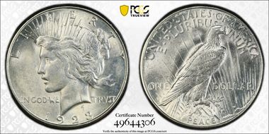 1923-S $1 AU58