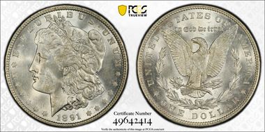 1891 $1 MS64