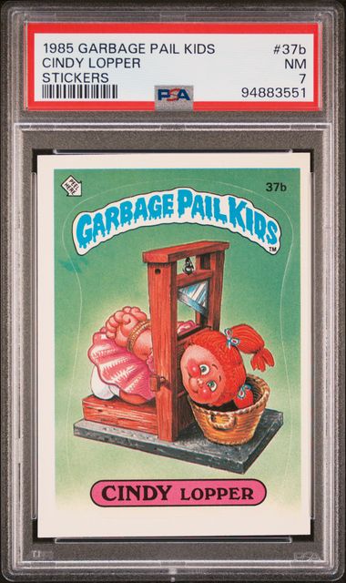 1985 Topps GARBAGE PAIL KIDS STICKERS #37B Cindy Lopper front