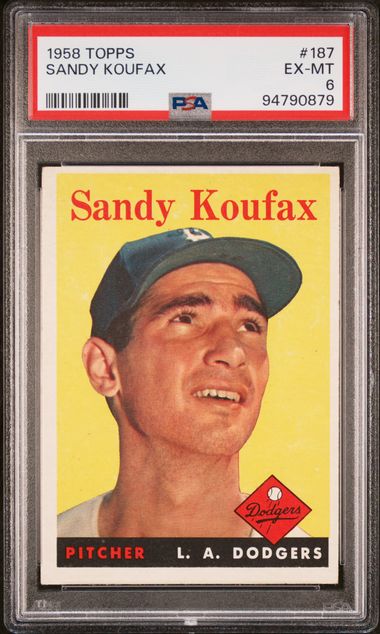 1958 Topps #187 Sandy Koufax front