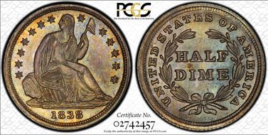 1838 H10C Large Stars MS66+