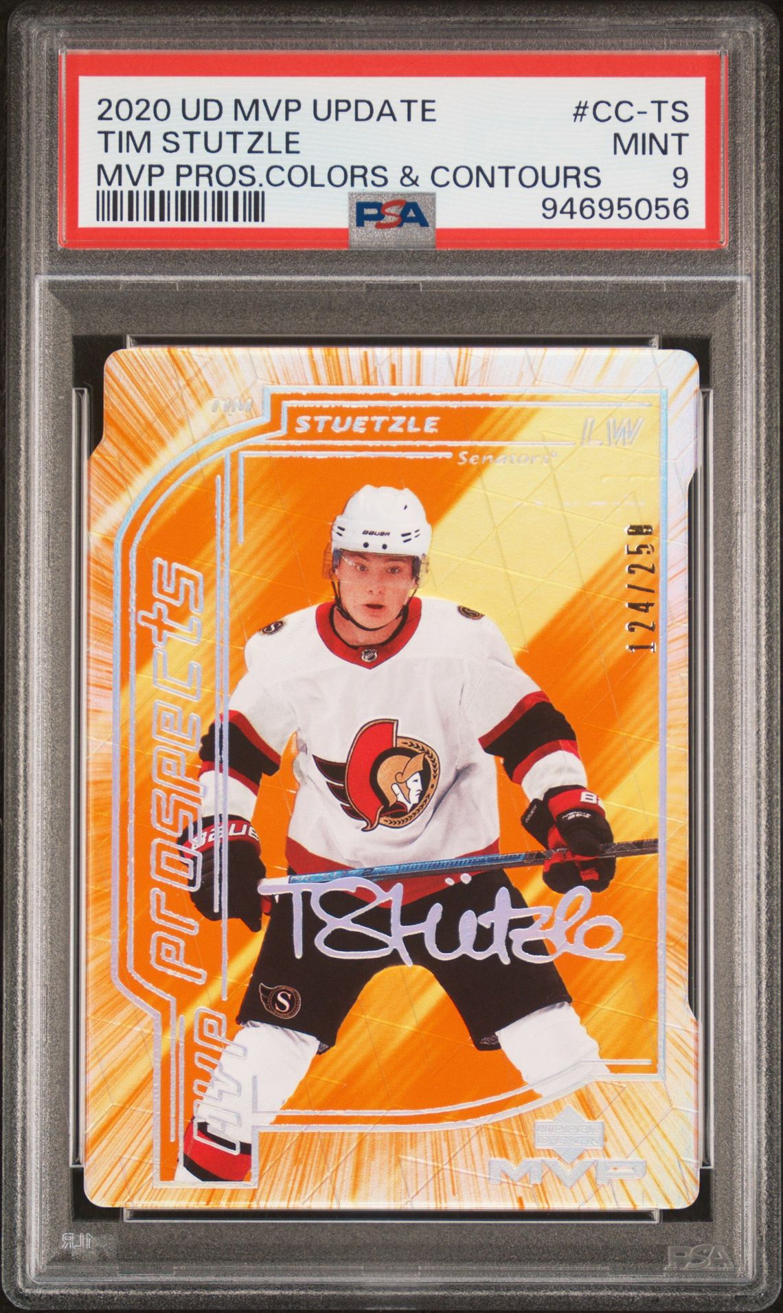 2020 Upper Deck UPPER DECK MVP UPDATE MVP PROSPECTS COLORS & CONTOURS Gold #CC-TS Tim Stutzle front
