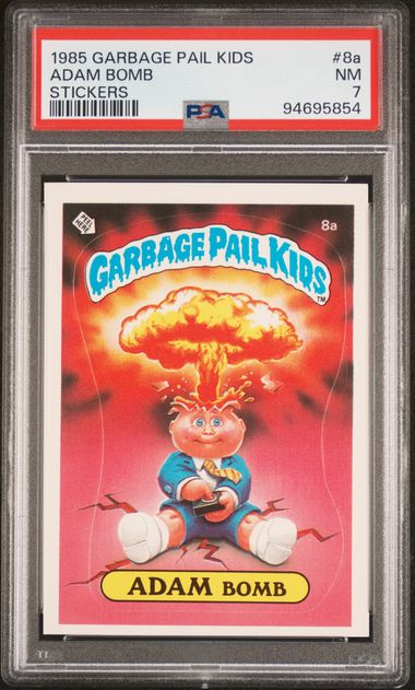 1985 Topps Garbage Pail Kids STICKERS Adam Bomb 8a front