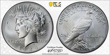 2024 $1 Peace Dollar MS69