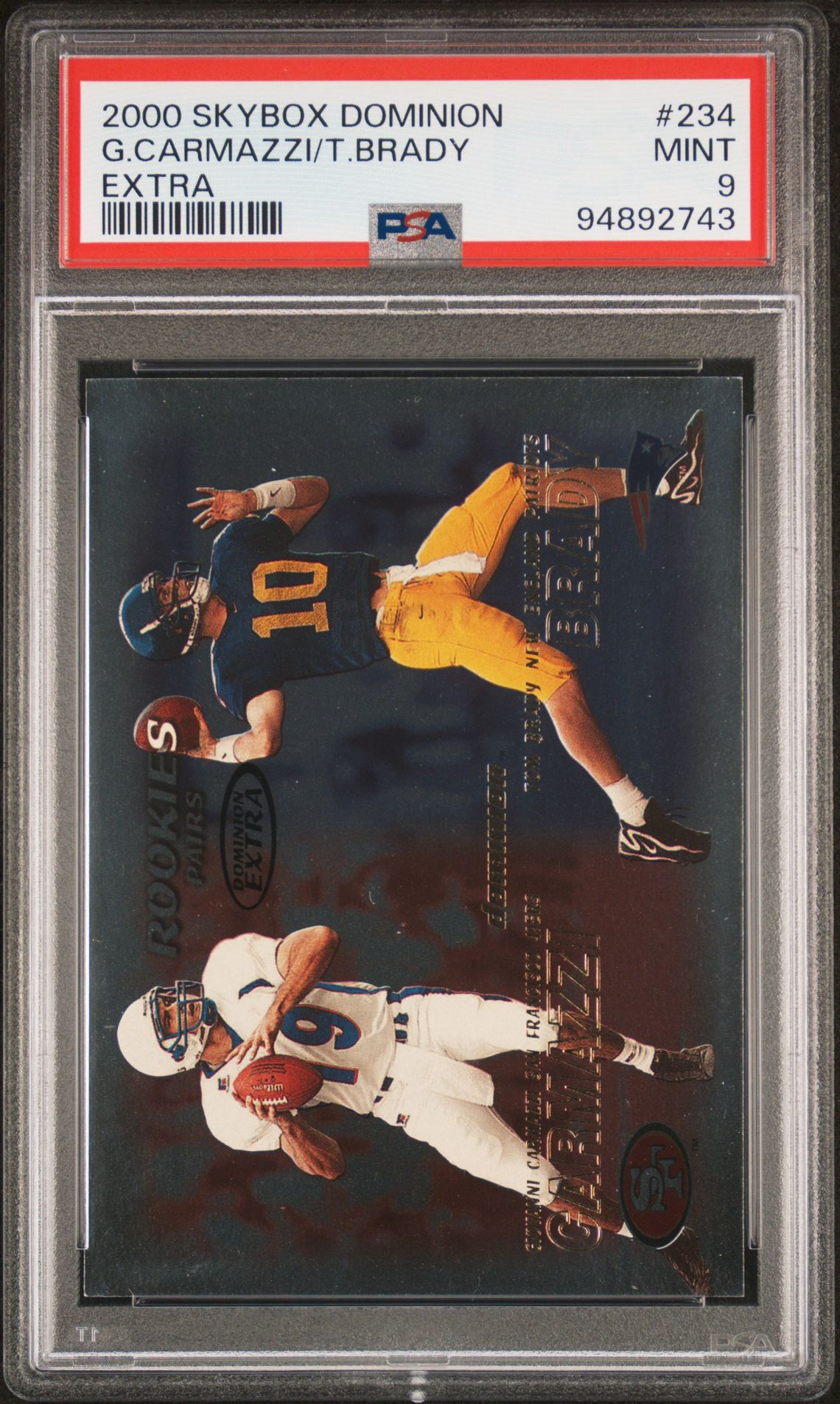 2000 SkyBox SKYBOX DOMINION EXTRA #234 G.Carmazzi/T.Brady front