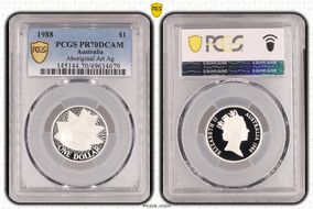 1988 $1 Aboriginal Art Ag PR70DCAM