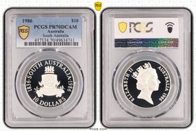 1986 $10 South Australia PR70DCAM