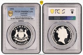 1991 $10 Tasmania PR69DCAM