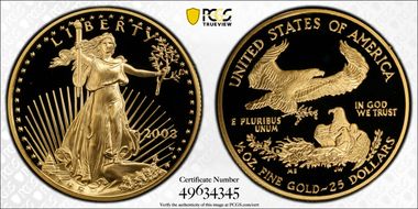 2003-W $25 Gold Eagle PR70DCAM