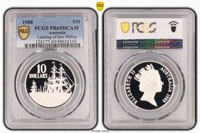 1988 $10 Landing of Gov Phillip PR69DCAM