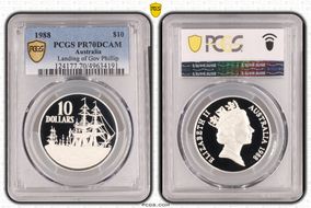 1988 $10 Landing of Gov Phillip PR70DCAM