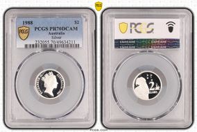 1988 $2 Silver PR70DCAM