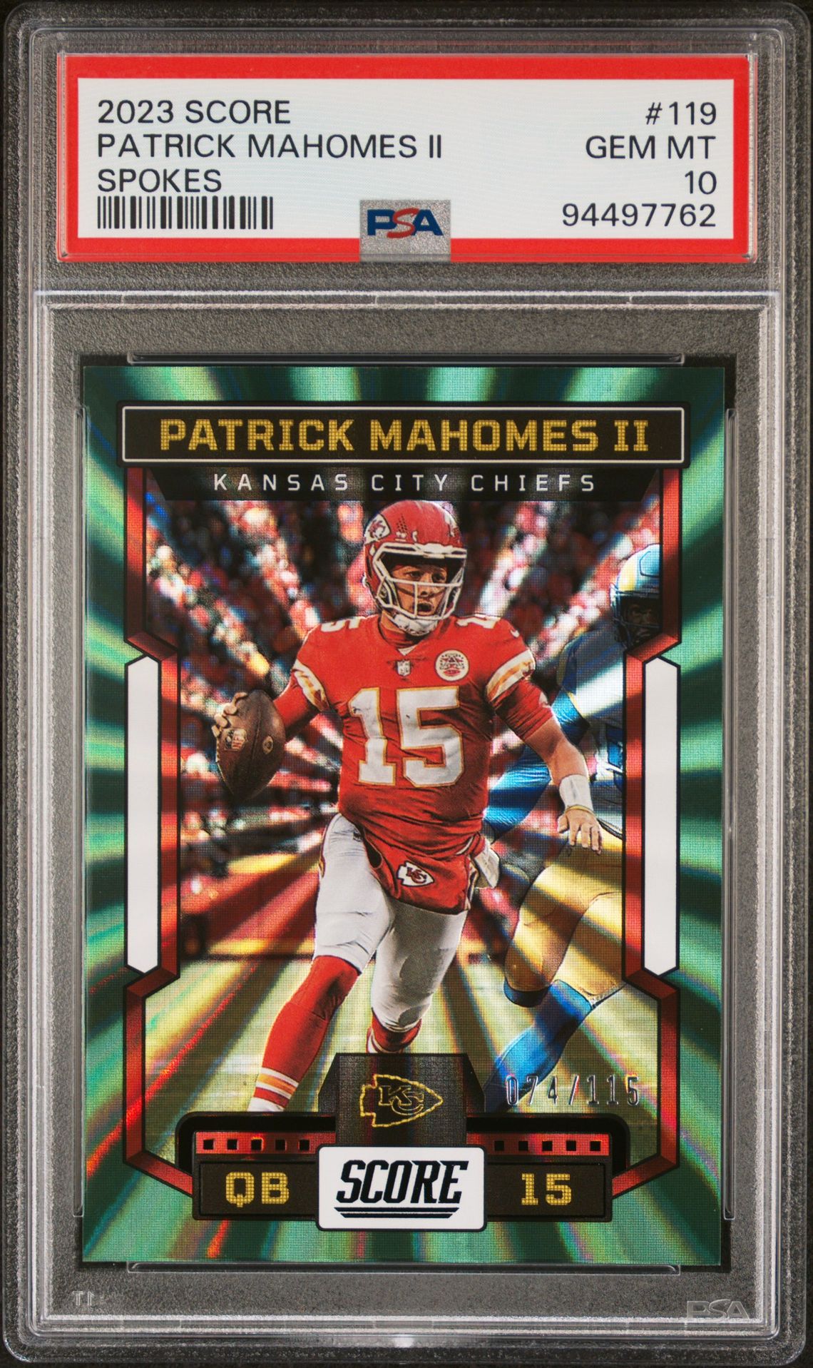 2023 Panini PANINI SCORE SPOKES #119 Patrick Mahomes Ii front