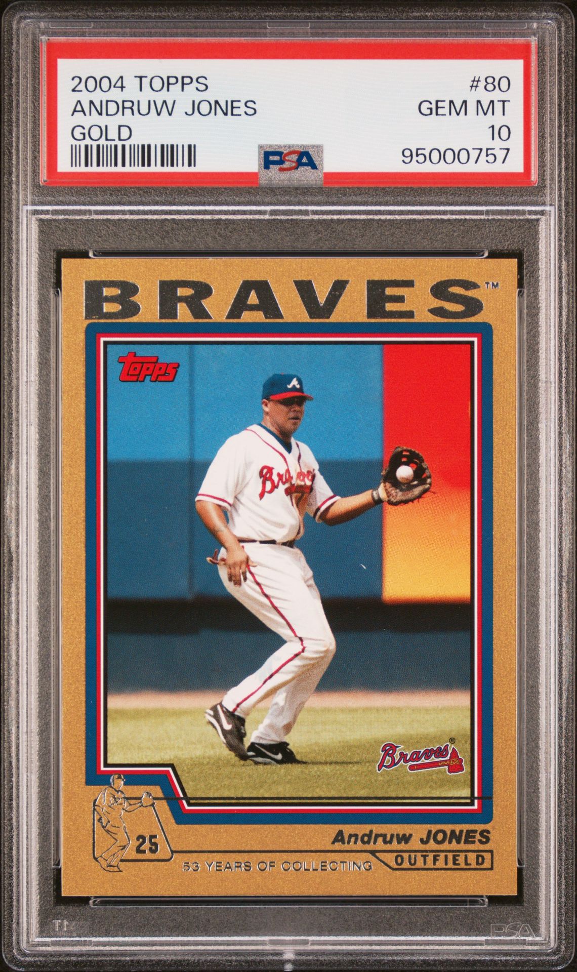 2004 Topps TOPPS GOLD #80 Andruw Jones front