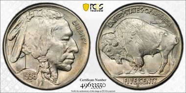 1936-S 5C MS65