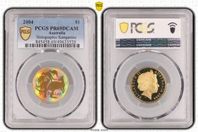 2004 $1 Holographic Kangaroos PR69DCAM