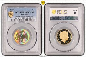 2004 $1 Holographic Kangaroos PR69DCAM