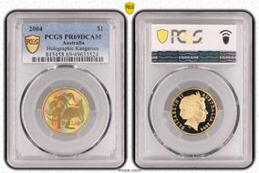 2004 $1 Holographic Kangaroos PR69DCAM