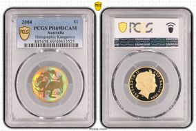 2004 $1 Holographic Kangaroos PR69DCAM