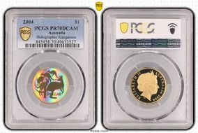 2004 $1 Holographic Kangaroos PR70DCAM