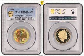 2004 $1 Holographic Kangaroos PR69DCAM