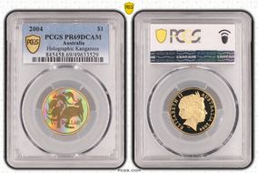 2004 $1 Holographic Kangaroos PR69DCAM