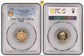 2023 $2 35th Ann $2 Coin Set Colorized Honey Bee MS66