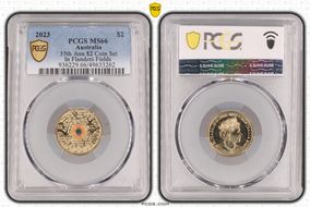 2023 $2 35th Ann $2 Coin Set Colorized In Flanders Fields MS66