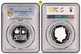 2002 50C Accession Silver PR69DCAM
